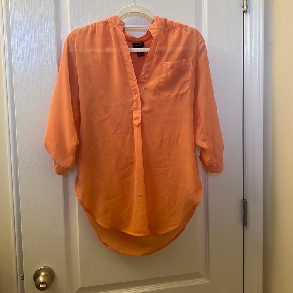 Sheer Button up Top